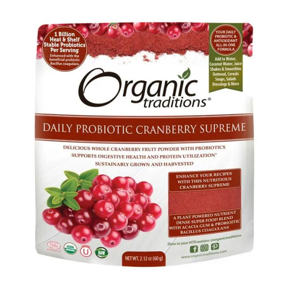 Organic Traditions Daily Probiotic Cranberry Supreme 60 g