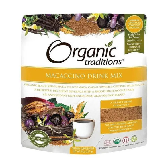Organic Traditions Macaccino Drink Mix 227 g