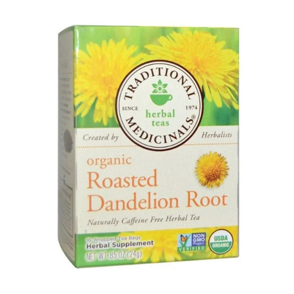 Traditional Medicinals Roasted Dandelion Root 16 Tea Bags