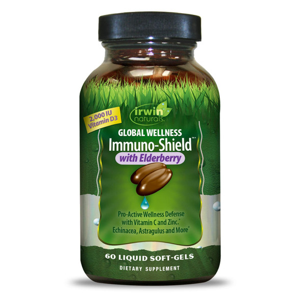 Irwin Naturals Global Wellness Immuno-Shield with Elderberry 60 Softgels