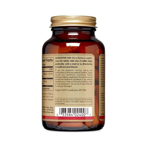 Solgar Vitamin C 1000mg With Rose Hips Tablets 100's