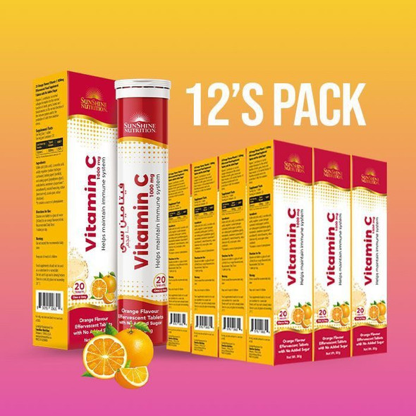 Sunshine Nutrition Vitamin C Effervescent Tablet 12'S Pack