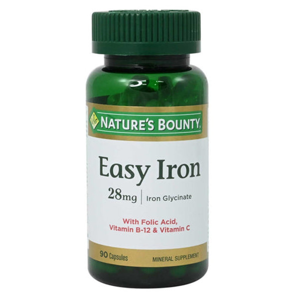 Natures Bounty Easy Iron 28 mg Capules 90's