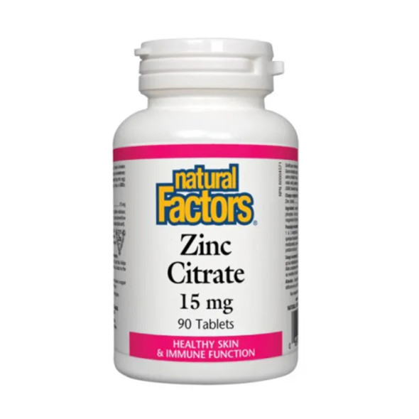 Natural Factors Zinc Citrate 15 Mg 90 Tablets