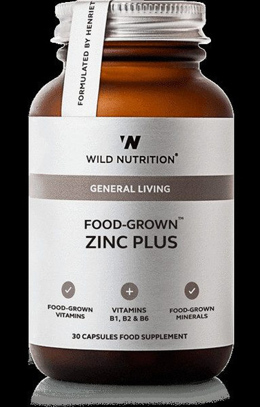 Wild Nutrition Food-Grown Vitamin C & Zinc 30 Capsules