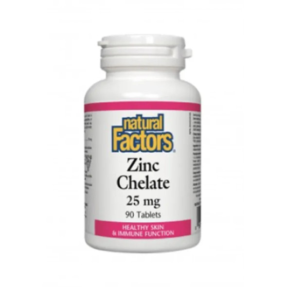 Natural Factors Zinc Chelate 25 mg 90 Tablets