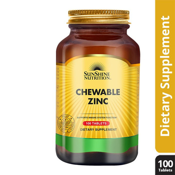 Sunshine Nutrition Chewable Zinc Tablets 100's