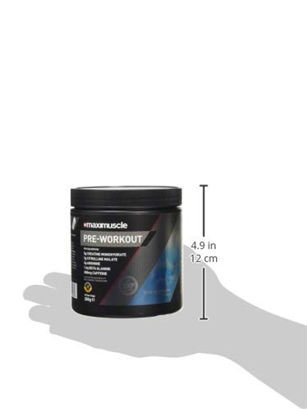 Maximuscle PreWorkout SugarFree Energy and Performance Boosting Sports Drink for Endurance and Recovery Blue Raspberry 300g  15 Servings