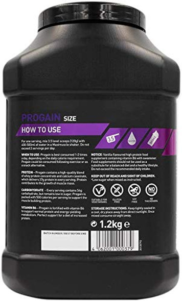 Maximuscle Progain  Whey Protein Powder 1.2kg  Vanilla