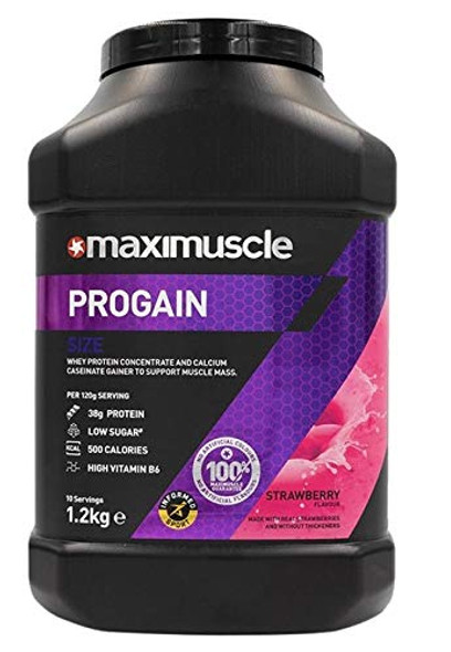 Maximuscle Progain Whey Protein Powder 1.2kg  Strawberry
