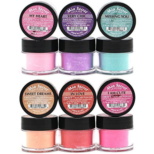 Mia Secret Sweet Nail Acrylic Powder collection set of 6