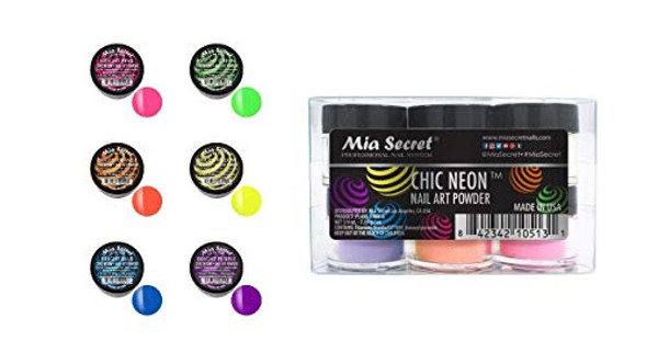 Mia Secret Acrylic Powder  Chic NEON 6 pcs Acrylic New Collection