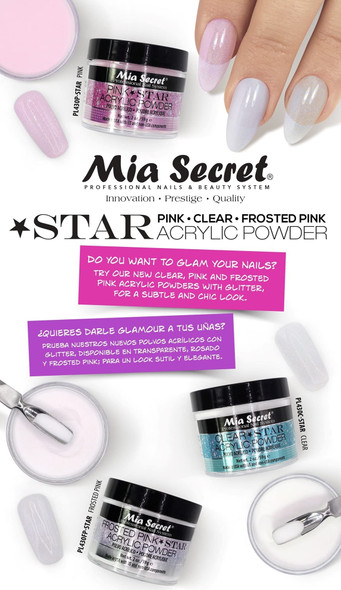 Mia Secret Acrylic Powder STAR CLEAR 2 oz
