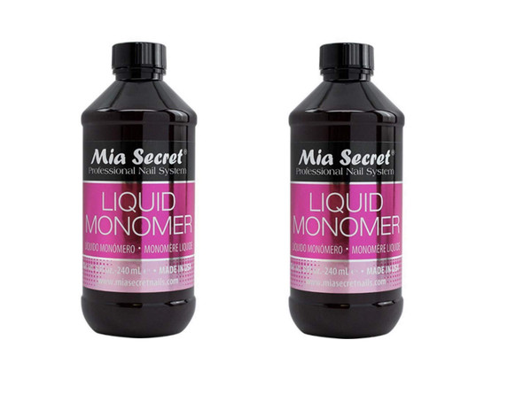 Mia Secret Liquid Monomer Professional Acrylic System 8 oz.  2 Pack