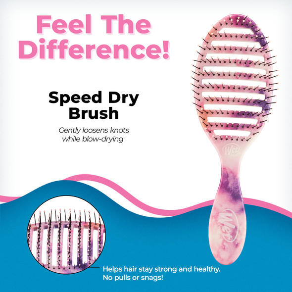 WetBrush Speed Dry Hairbrush Vented Design  Heat Resistant Bristles Easy Dry and Go Color Wash Collection  Watermark