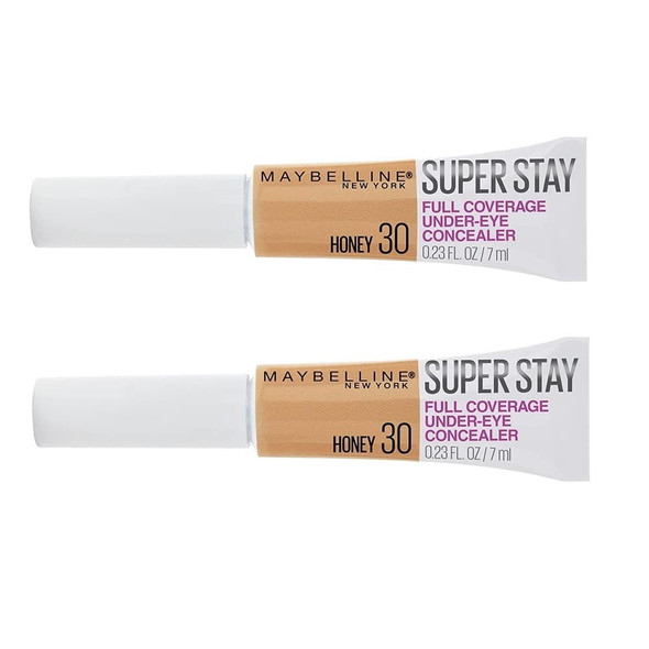 Pack of 2 Maybelline New York Super Stay Full Coverage UnderEye Concealer Honey  30