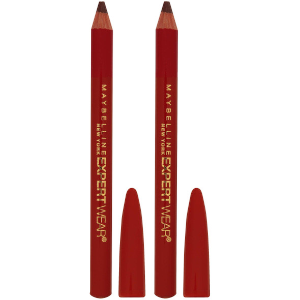 Maybelline Expert Twin Eye and Brow Pencils  Dark Brown  Pack of 2 Pencils