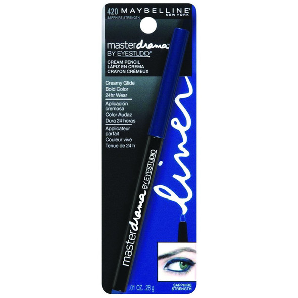 Maybelline New York Eye Studio Master Drama Cream Pencil Liner Sapphire Strength 420 0.01 Ounce