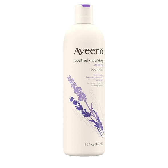 Aveeno Active Naturals Calming Body Wash,Lavender, Chamomile + Ylang Ylang 16 Oz