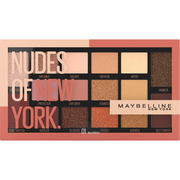 Maybelline New York Nudes 16 Pan Eyeshadow Palette Custom Designed Of Diverse Skin Tones 0.634 Oz 0 01 THE NUDES OF NEW YORKK3758400