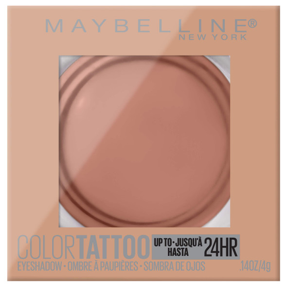 Maybelline New York Color Tattooup to 24Hr Longwear Waterproof Fade Crease Resistant Blendable Cream Eyeshadow Pots Makeup Urbanite 0.14 oz