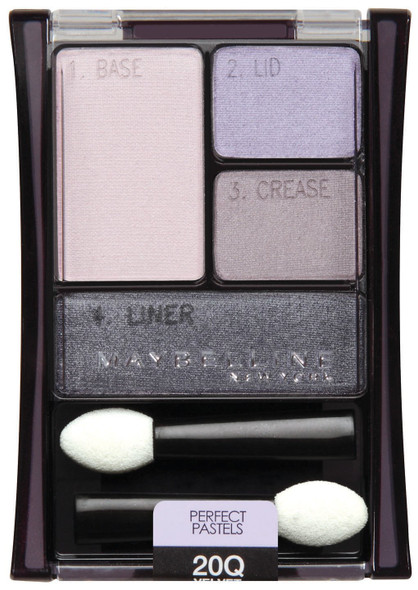 Maybelline New York Expert Wear Eyeshadow Quads 20q Velvet Crush Perfect Pastels 0.17 Ounce