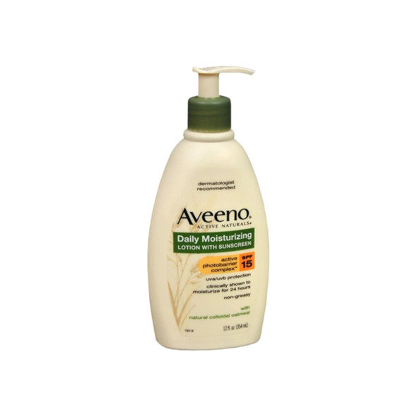 Aveeno Active Naturals Daily Moisturizing Lotion With Sunscreen SPF 15 12 oz