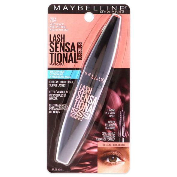 Maybelline New York Lash Sensational Luscious Waterproof Mascara Very Black 0.3 fl. oz. K2004600