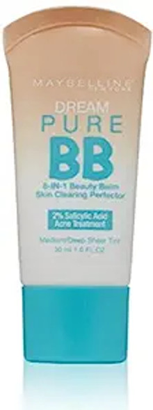 Maybelline New York Dream Pure BB Cream 8in1 Skin Clearing Perfector Medium 1 oz Pack of 3