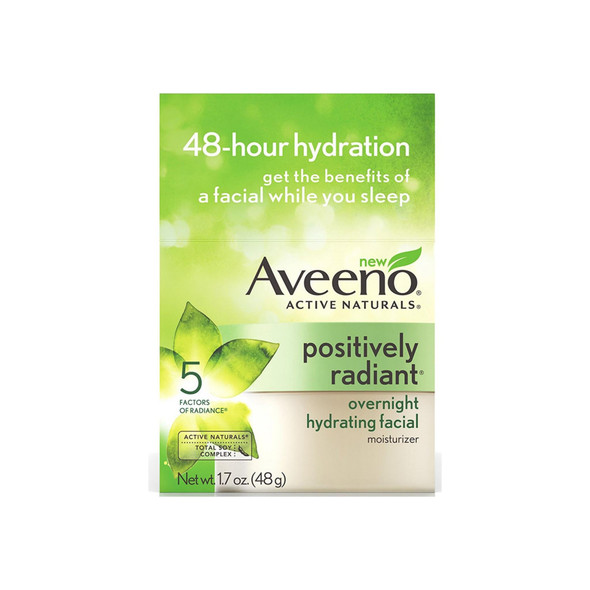 Aveeno Active Naturals Positively Radiant Overnight Hydrating Facial Moisturizer 1.7 oz