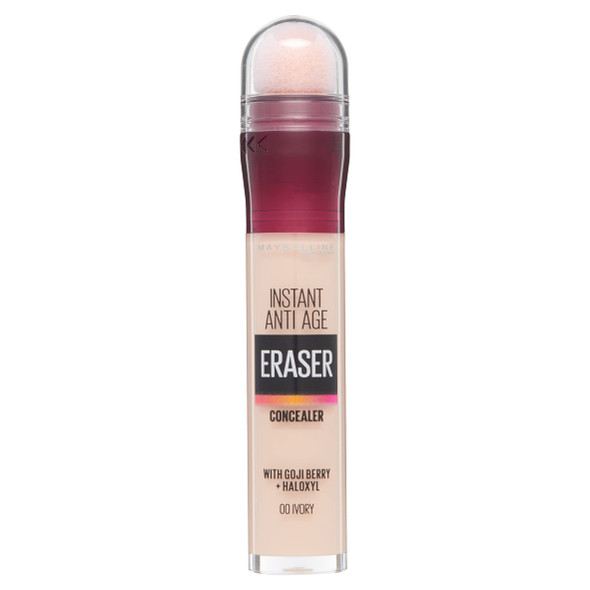 Maybelline Instant Anti Age Eraser Eye Concealer Dark Circles and Blemish Concealer Ultra Blendable Formula 00 Ivory