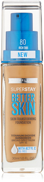 Maybelline New York Superstay Better Skin Foundation Riche Tan 1 Fluid Ounce