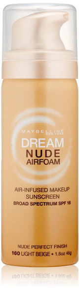 Maybelline New York Dream Nude Airfoam Foundation Light Beige 1.6 Ounce Pack of 2