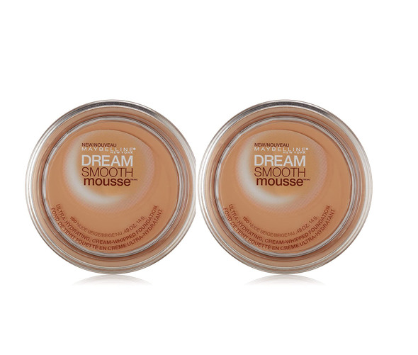 Maybelline New York Dream Smooth Mousse Foundation Nude Beige 0.49 Ounce 2 Ea
