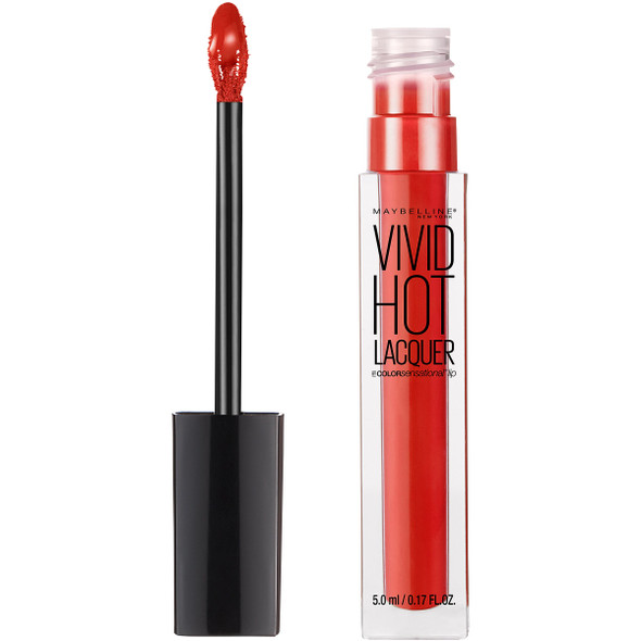 Maybelline New York Color Sensational Vivid Hot Lacquer Lip Gloss So Hot 0.17 Fluid Ounce