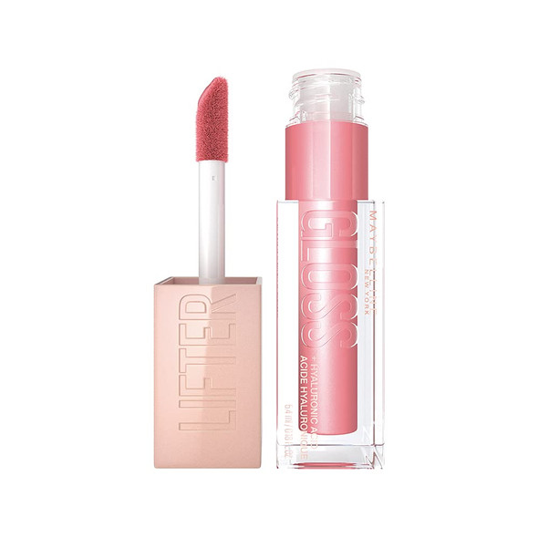 Maybelline Lifter Gloss Hydrating Lip Gloss with Hyaluronic Acid High Shine for Fuller Looking Lips XL Wand Silk Warm Mauve Neutral 0.18 Ounce