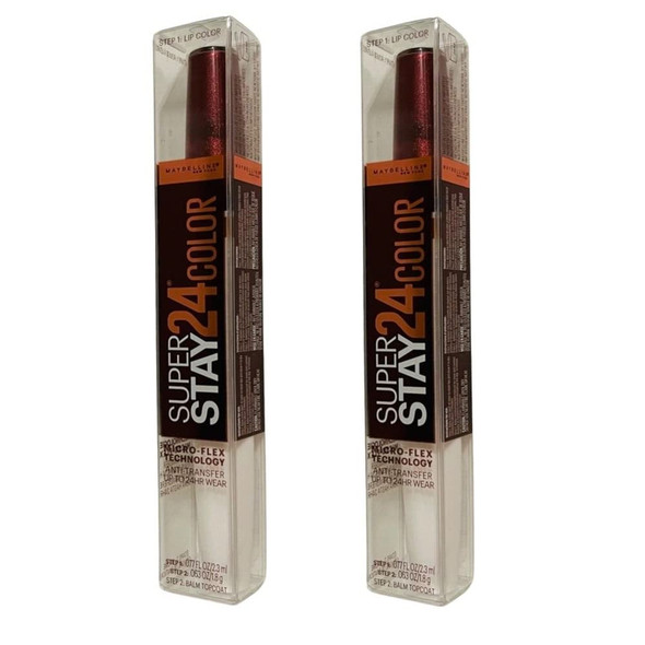 Pack of 2 Maybelline New York SuperStay 24 2Step Liquid Lipstick Coffee Edition Mocha Chocolatte  335