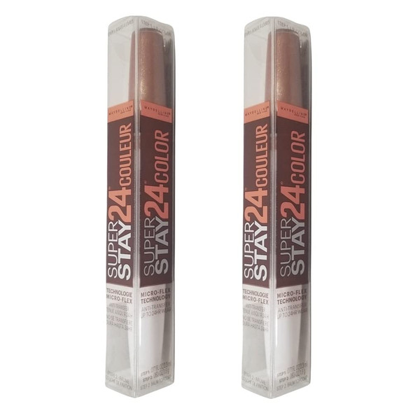 Pack of 2 Maybelline New York SuperStay 24 2Step Liquid Lipstick Coffee Edition Chai Once More  325