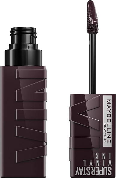 Maybelline Super Stay Vinyl Ink Longwear No-Budge Liquid Lipcolor Makeup Highly Pigmented Color and Instant Shine 140 Charged Brown Lipstick 0.14 fl oz