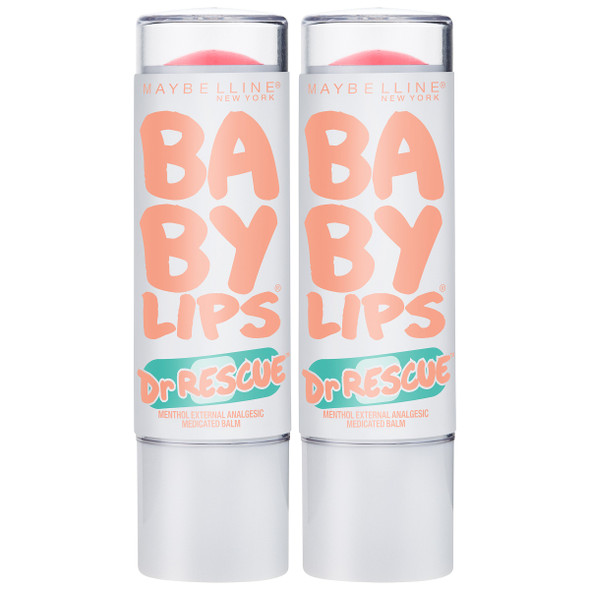 Maybelline New York Baby Lips Dr. Rescue Medicated Lip Balm Makeup Coral Crave Pack of 2