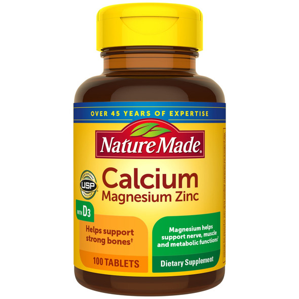 Nature Made, Calcium Magnesium Zinc, 100 Tablets