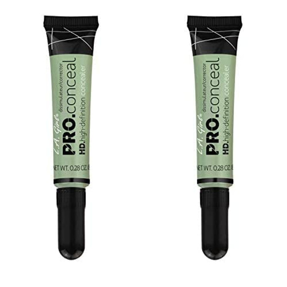 L.A. Girl Pro Conceal HD Concealer Green Corrector 0.28 Ounce Pack of 2