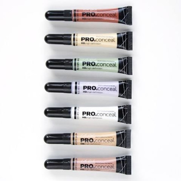 L.A. Girl Pro Conceal Set Orange Yellow Green Lavender Peach Light Yellow Correctors and Highlighter