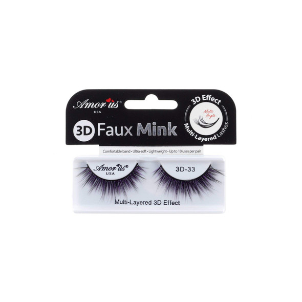 Amor Us Faux Mink 3D Eyelashes Style 3D33