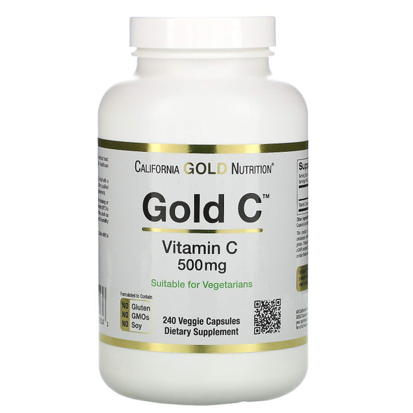 California Gold Nutrition Gold C, Vitamin C, 500 mg, 240 Veggie Caps