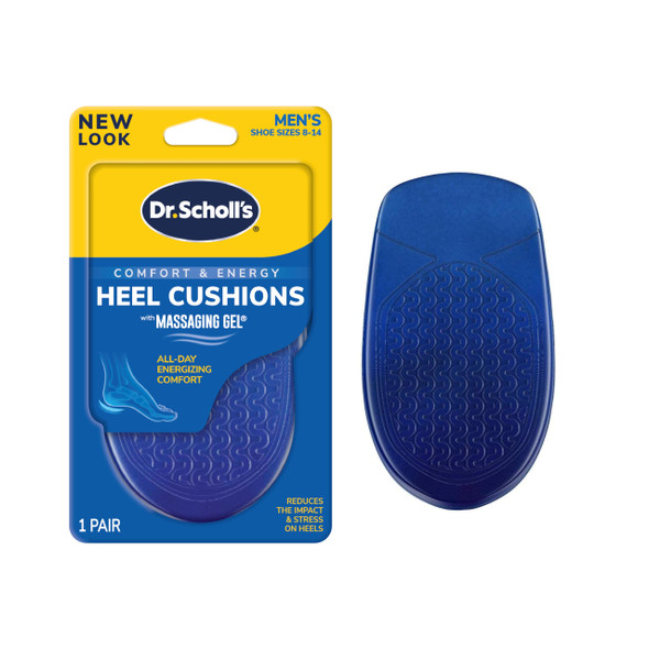 Dr. Scholl's Heel Cushions with Massaging Gel Advanced // All-Day Shock Absorption and Cushioning to Relieve Heel Discomfort Mens 8-14