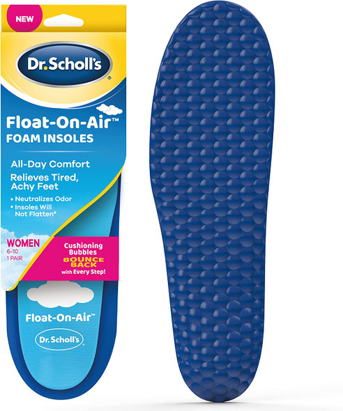 Dr. Scholls Float On Air Insoles for Women Shoe Inserts That Relieve Tired Achy Feet with All Day Comfort Womens 610 1 Count