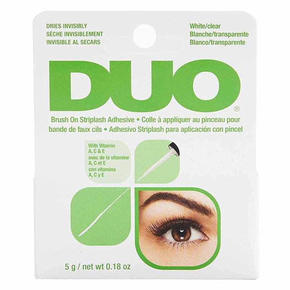 DUO BrushOn Lash Adhesive with Vitamins A C  E Clear 0.18 oz 1Pack