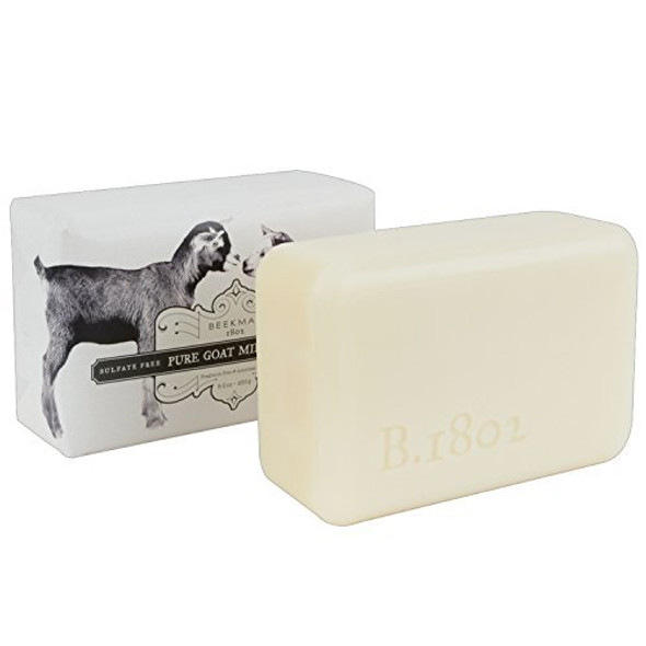 Beekman 1802  Pure Goat Milk Body Bar Soap  Triplemilled Goat Milk Soap Bar Fragrance Free Soap  Hydrating Body Wash  Exfoliating Bar Soap For Men  Women  9 Oz