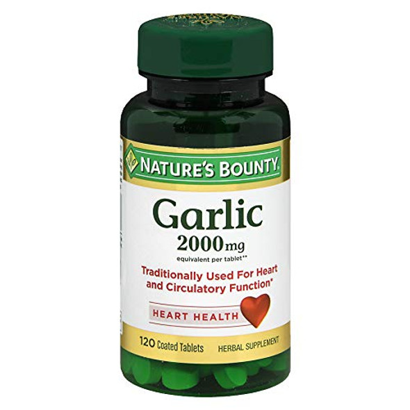 Nature's Bounty Odor Free Garlic 2000 mg Tablets - 120, Pack of 2